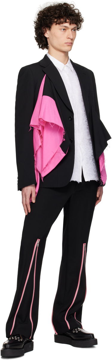Jakna Comme des Garçons Comme des Garçons Homme Plus Gabardine Blazer with Draped Detail Crna | PO-J054-051, 3