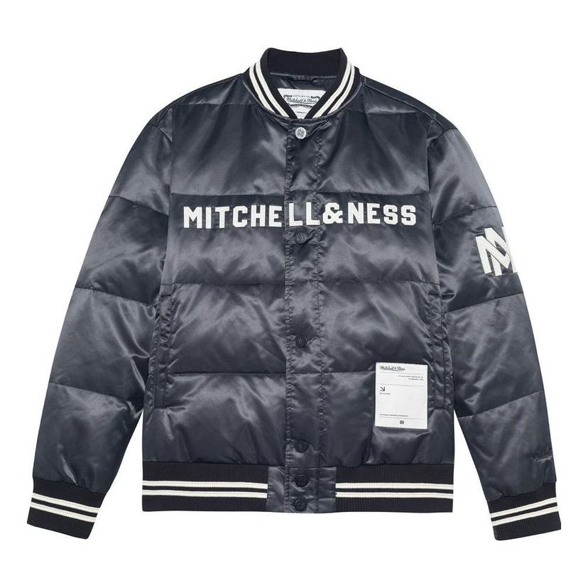 Bomber jakna Mitchell & Ness Mitchell & Ness Men's Down Bomber Jacket Plava | MNSYAWTODJ025-BLK