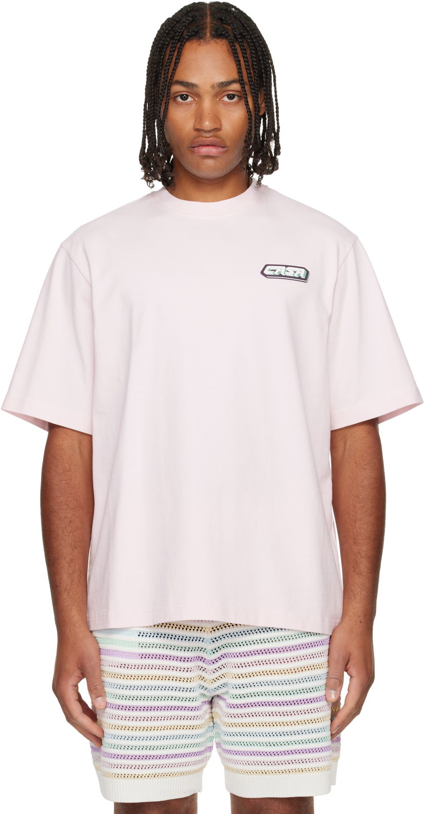Majica kratkih rukava Casablanca 'Casa' Racing Oversized Short Sleeve T-shirt Ružičasta | M-AW25-JTS-044-01