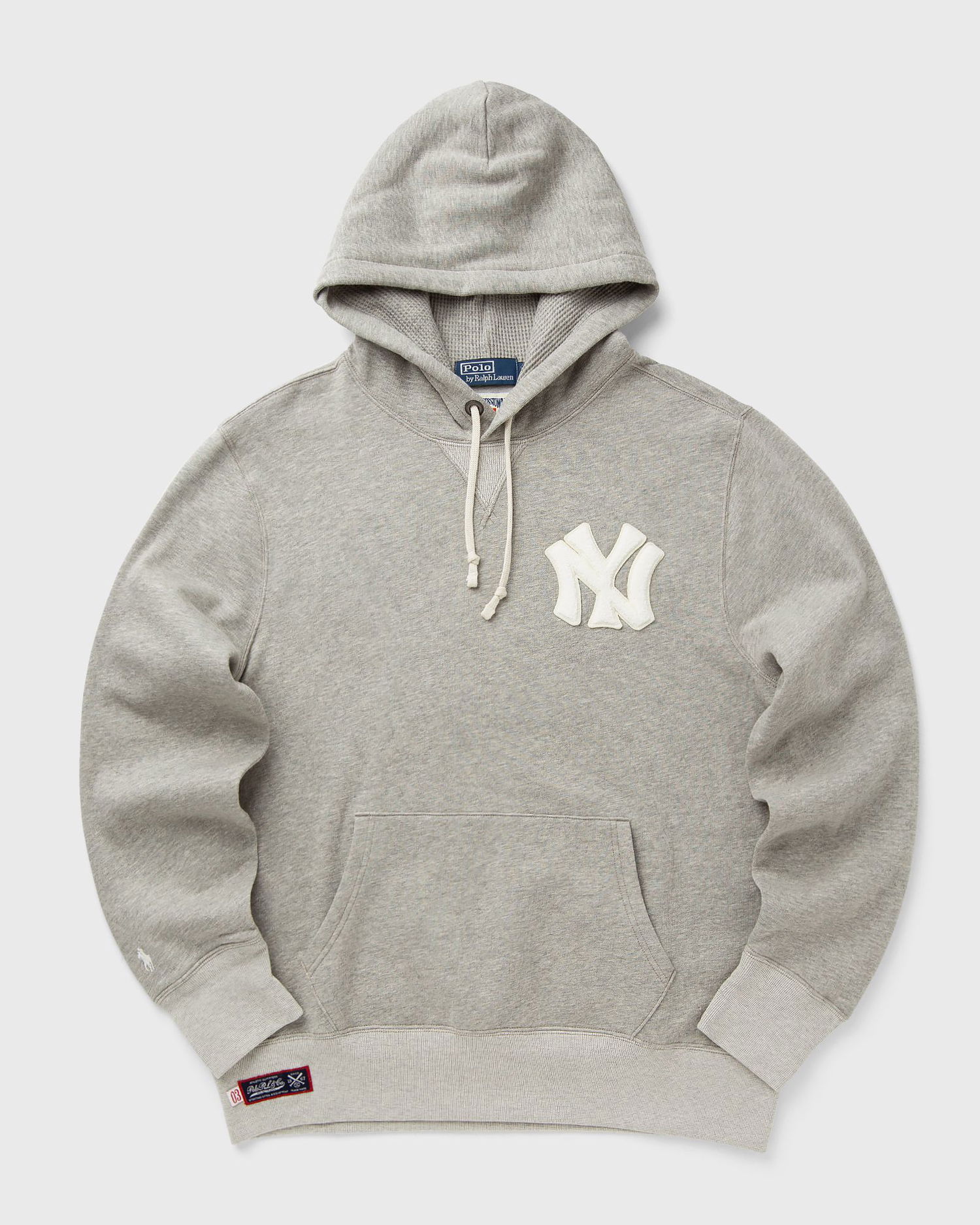Dukserice Polo by Ralph Lauren Long Sleeve Hooded Sweatshirt with Waffle-Lined Hood and Kangaroo Pocket Siva | 710982812001, 1