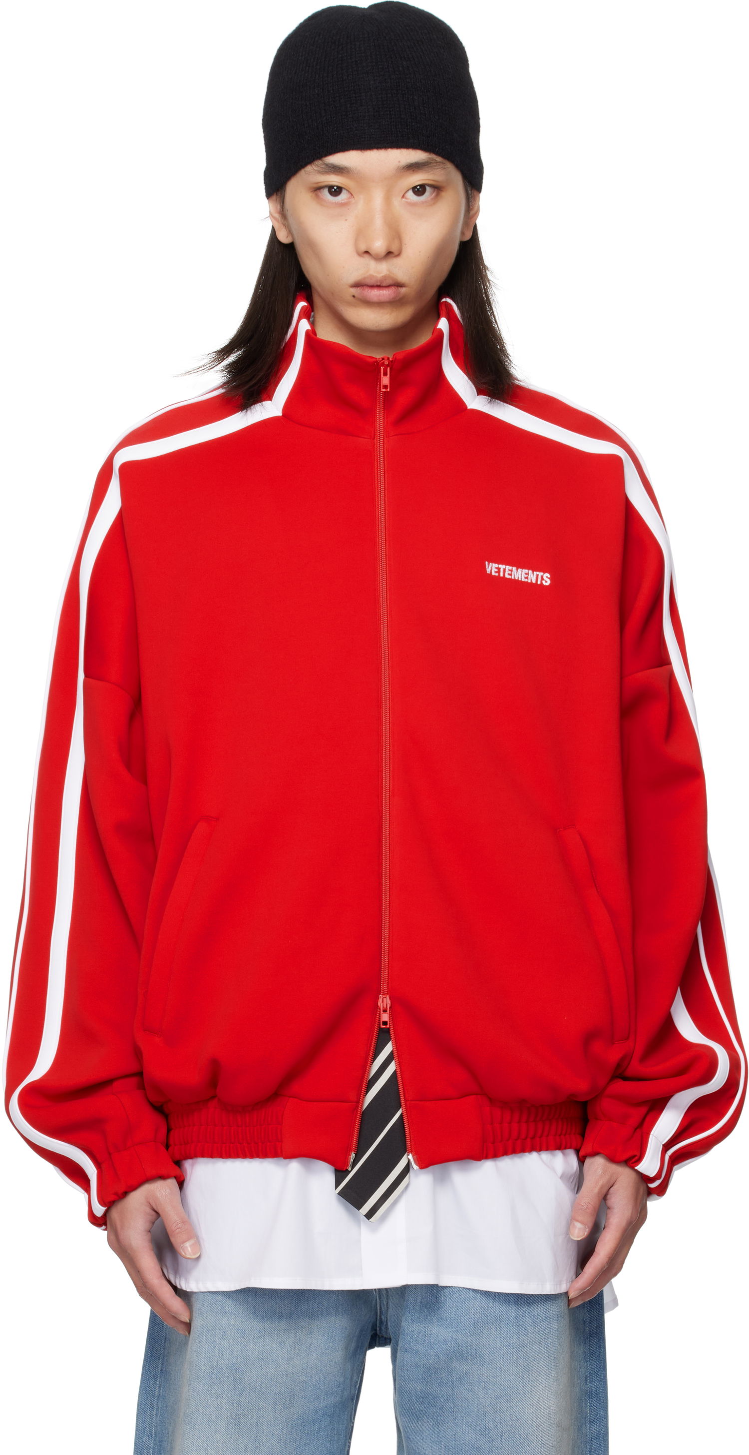 Jakna VETEMENTS Vetements Gym Track Jacket Crvena | UH76GJ300R, 0