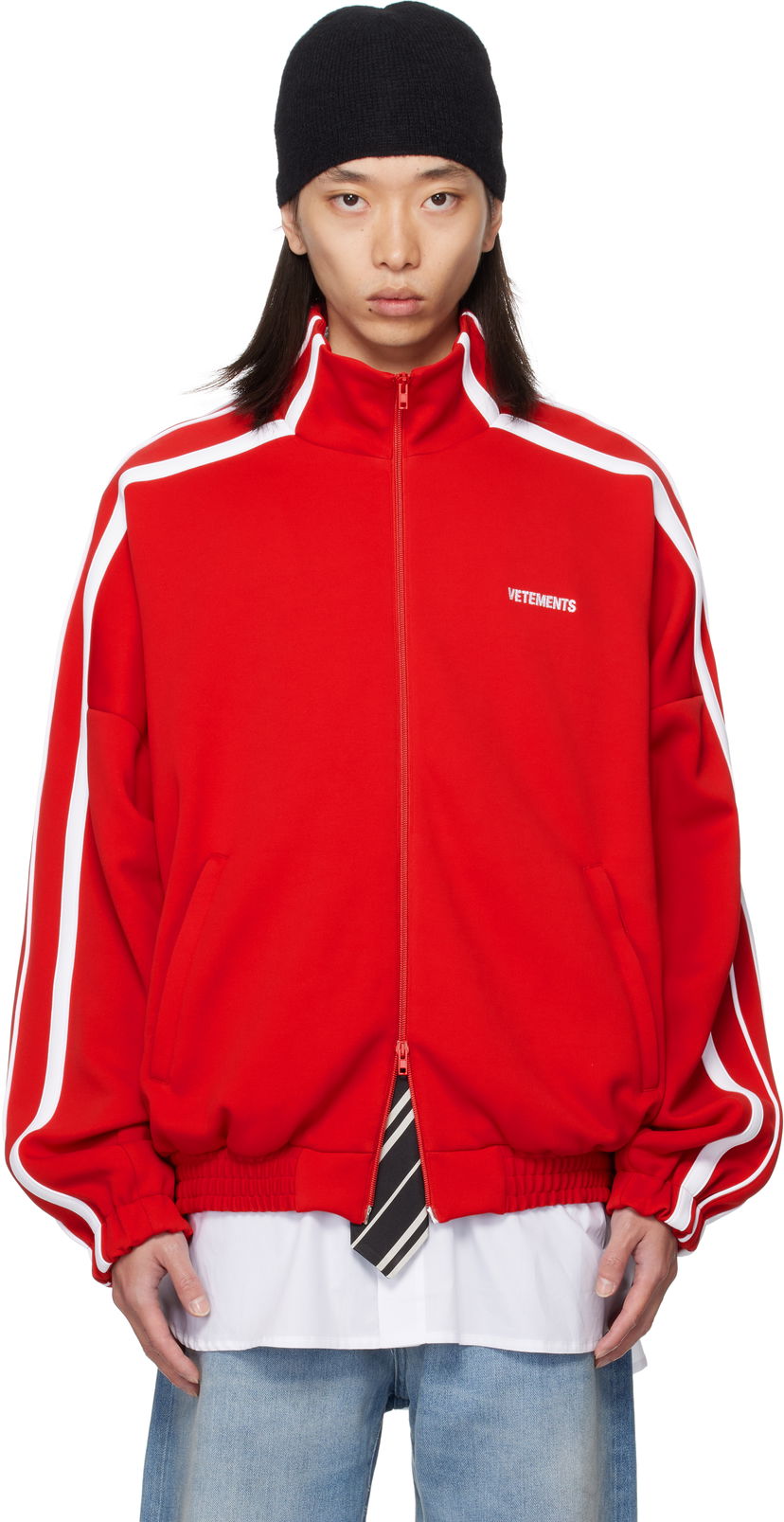 Jakna VETEMENTS Vetements Gym Track Jacket Crvena | UH76GJ300R