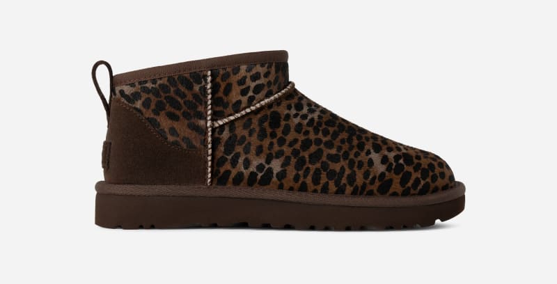 Tenisice i cipele UGG Classic Ultra Mini Caspian Cow Hair Boots Smeđa | 1158328-BCDR