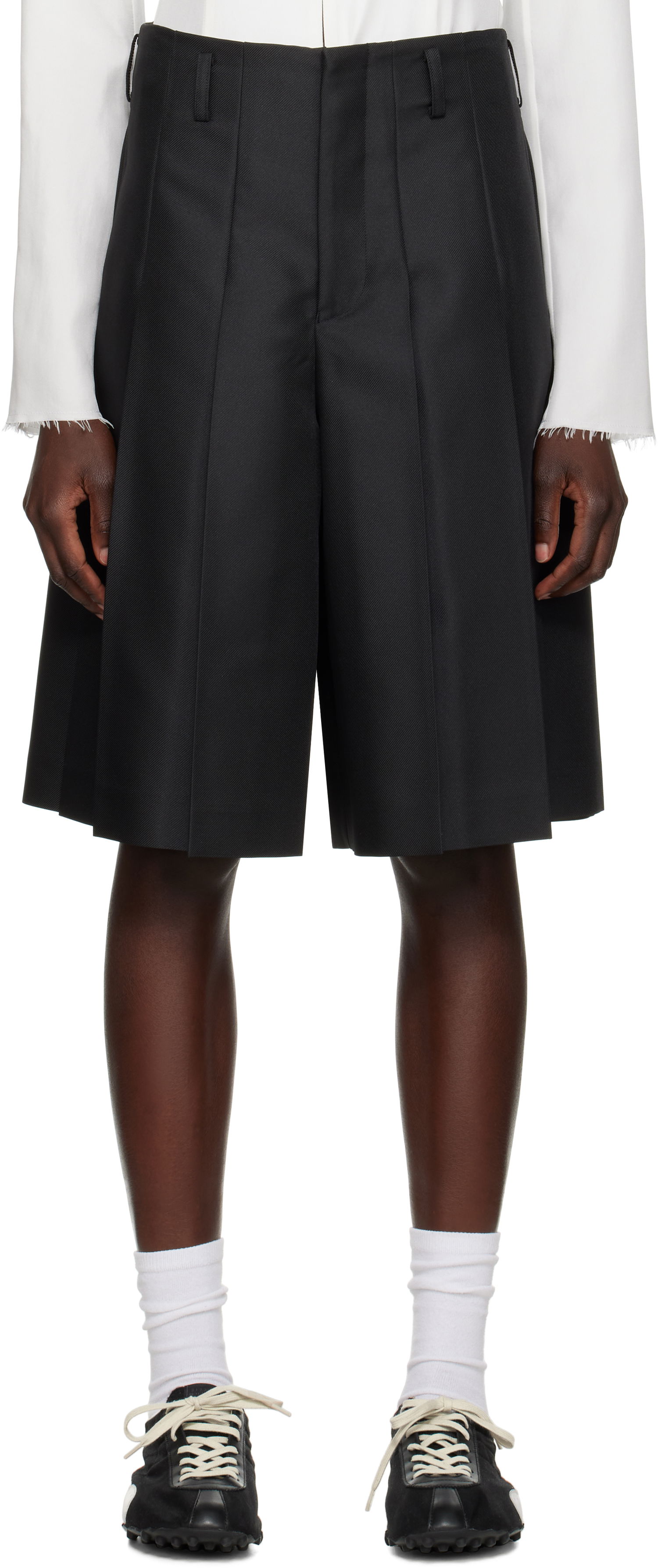 Kratke hlače Comme des Garçons Homme Plus Gabardine Shorts Crna | PO-P039-051, 0