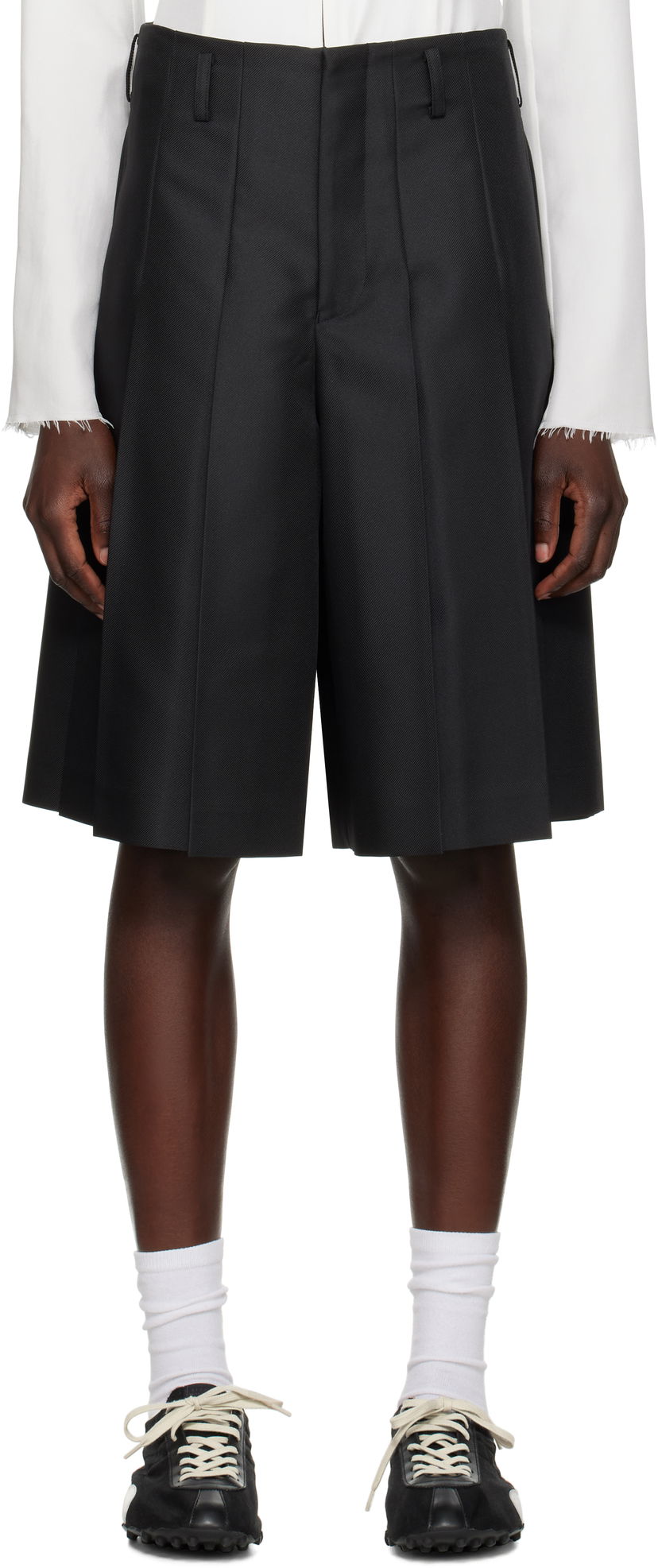 Kratke hlače Comme des Garçons Homme Plus Gabardine Shorts Crna | PO-P039-051