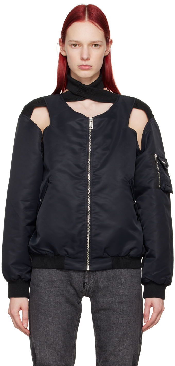 Bomber jakna Coperni Cut-Out Bomber Jacket Crna | COPOW17225