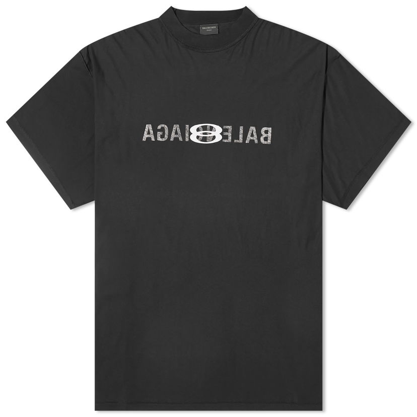 Majica kratkih rukava Balenciaga AI Logo Print T-Shirt Crna | 787358-TQVJ4-1569
