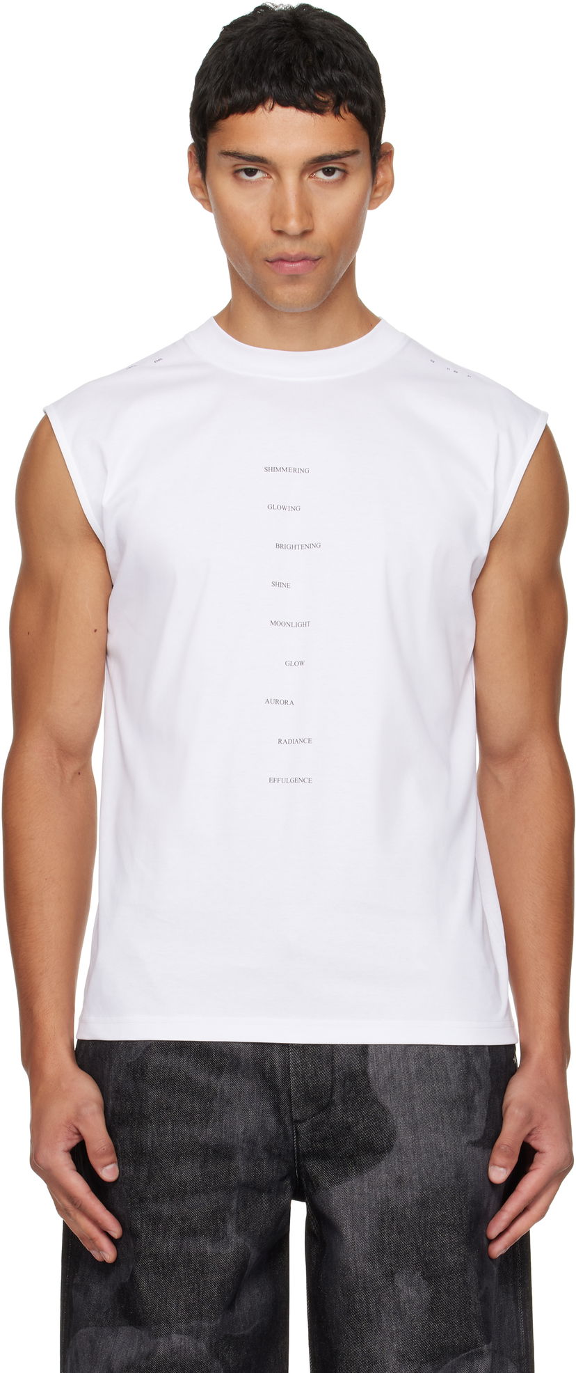 Majica bez rukava HELIOT EMIL HELIOT EMIL Effulgence Sleeveless T-Shirt Bijela | AW25_M_09_151_WHT02