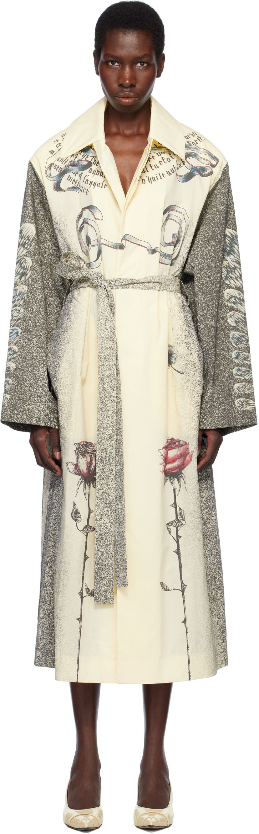 Trenčkot Jean Paul Gaultier Jean Paul Gaultier 'The Multi-Tattoo' Print Trench Coat Žuta | 25/34-U-MA035-C587-030030