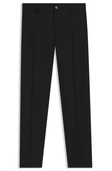 Hlače BOSS Tapered-Fit Stretch Trousers Crna | 50546063