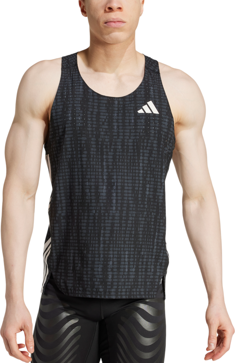 Majica bez rukava adidas Performance Adizero Running Singlet Crna | jn0298