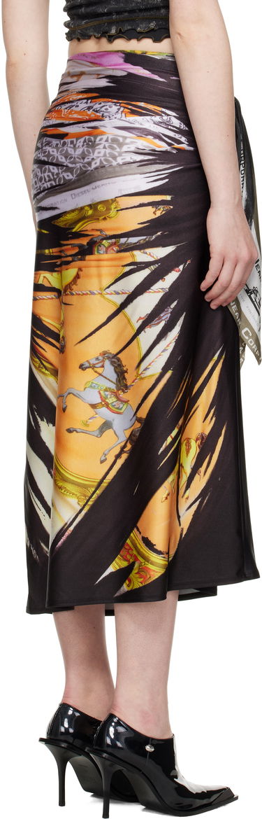 Suknja Diesel Diesel O-Pary Print Wrap Midi Skirt Crna | A18937 0TKBL, 2