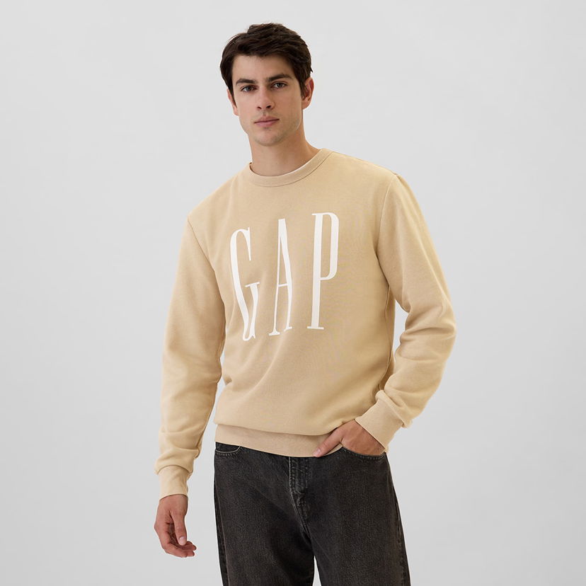 Dukserice GAP Fleece Sweatshirt Khaki Bež | 542214-05