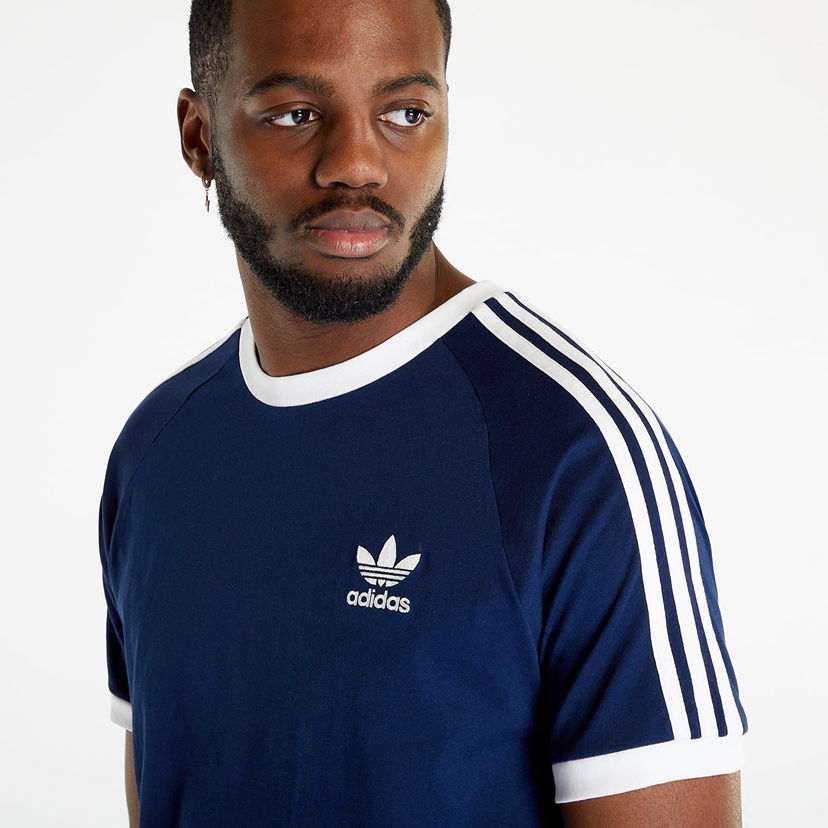 Odjeća adidas Originals adidas 3-Stripes Short Sleeve Tee Night Indigo Tamnoplava | IA4850