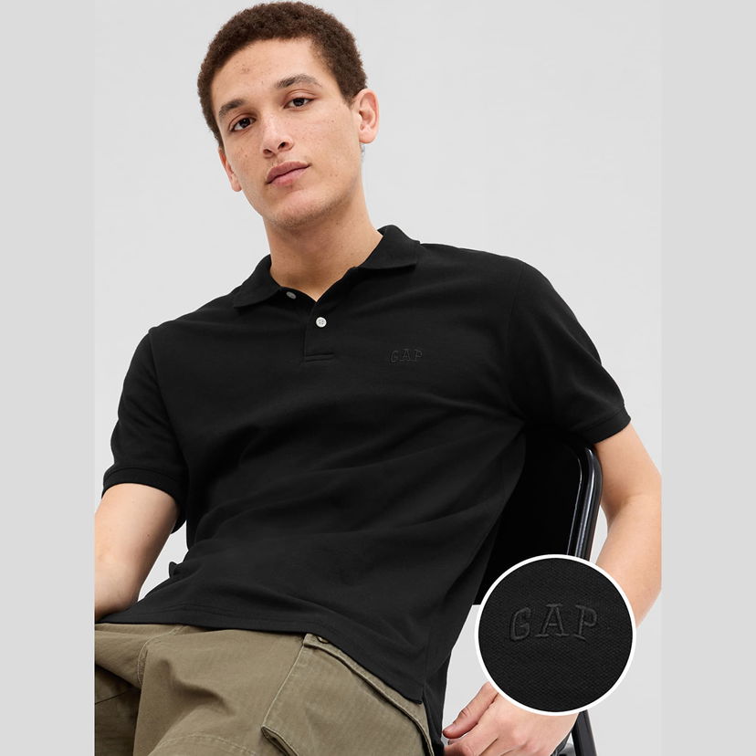 Polo majica GAP T-shirt Logo Polo Black XS Crna | 586306-03