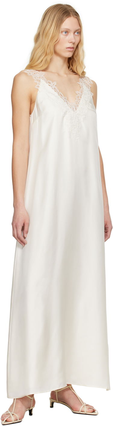 Haljina Róhe Rohe Silk Lace Maxi Dress Bijela | 415-33-256, 3