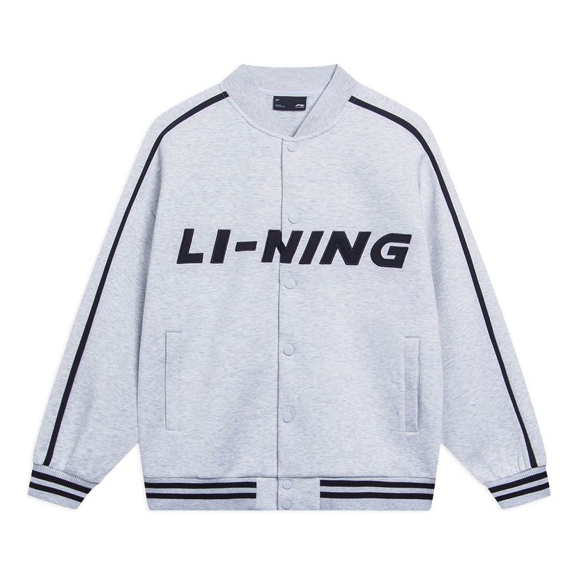 Bomber jakna Li-Ning Striped Graphic Baseball Jacket Siva | AWDT545-4