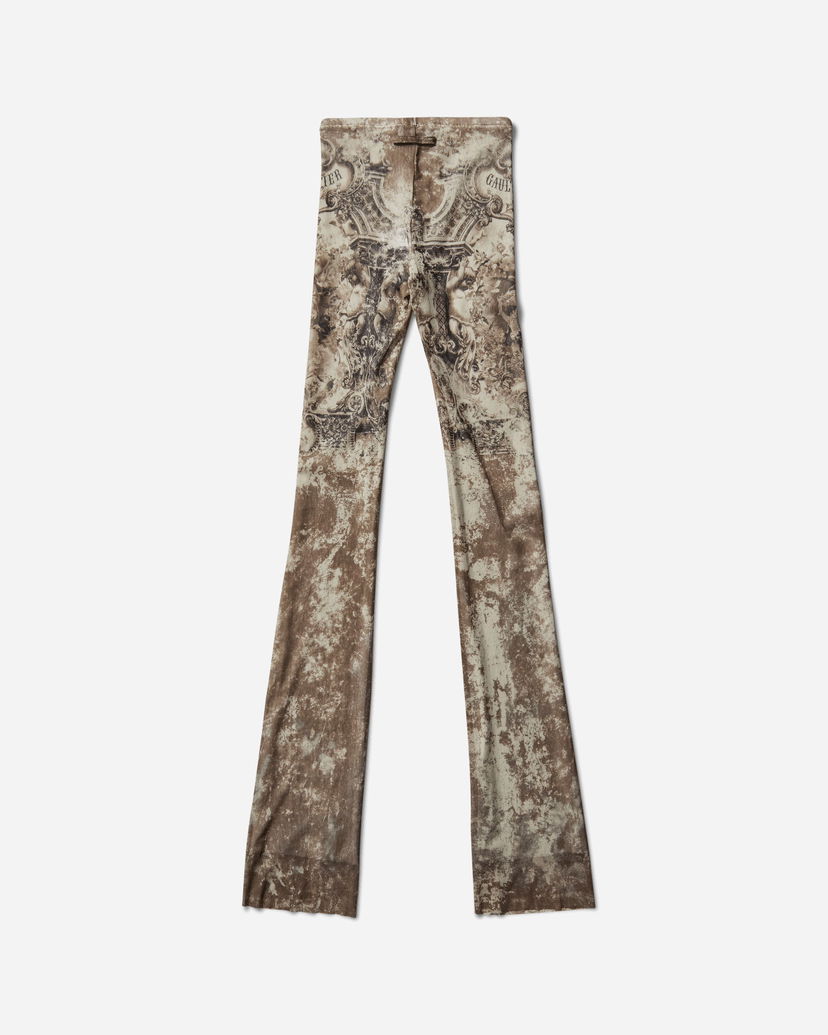 Hlače Jean Paul Gaultier Medaillon Flare Pants Smeđa | 2503WTR016M006 P6965