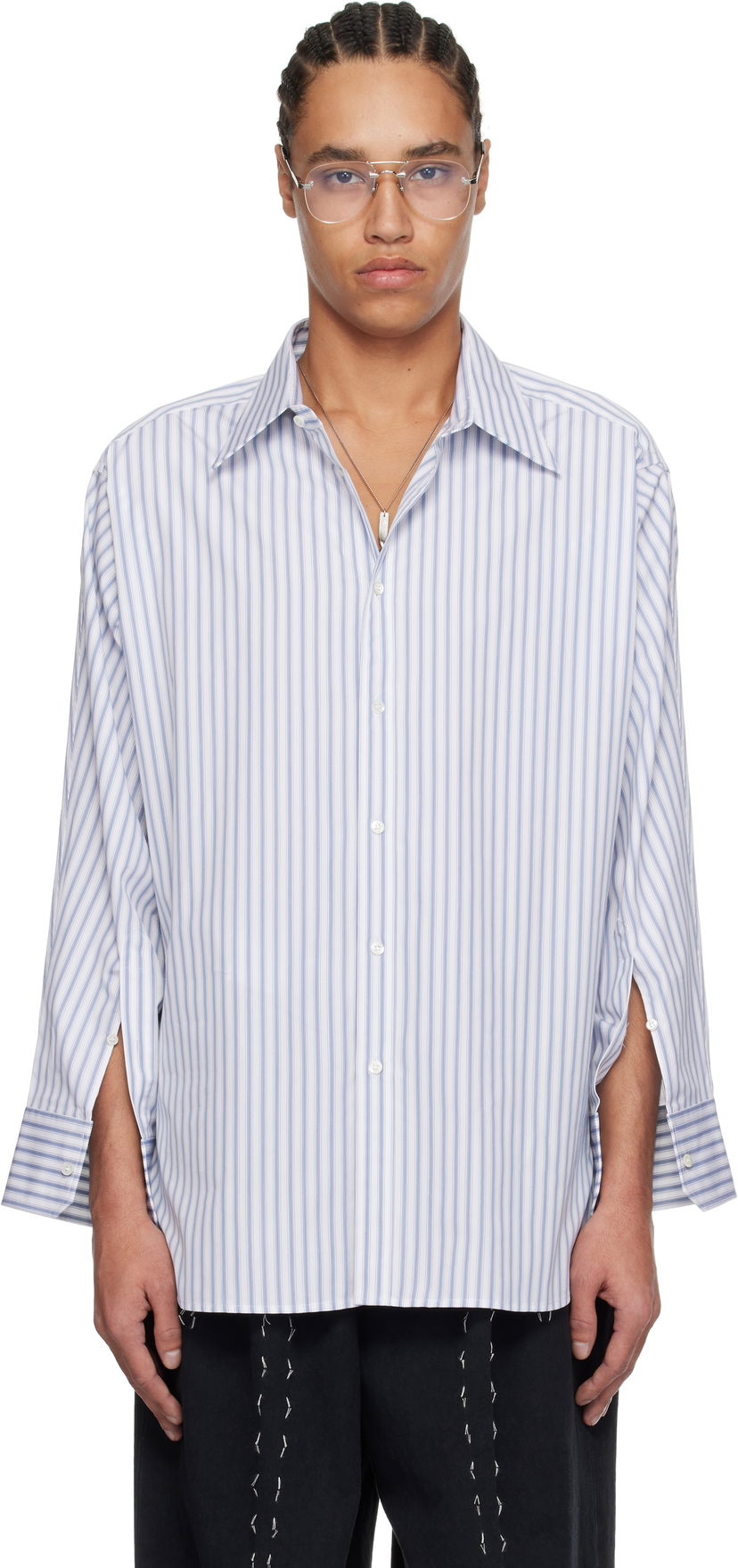 Košulja Maison Margiela Maison Margiela Stripe Cotton Shirt Bijela | S50DT0049 M35311