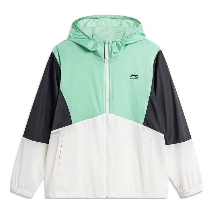 Vjetrovka Li-Ning Color Block Windbreaker Zelena | AFDU363-4