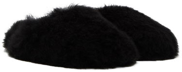 Odjeća Yves Salomon Yves Salomon Toscana Fur Slippers Crna | 24W23WAA342XXTOSX, 3