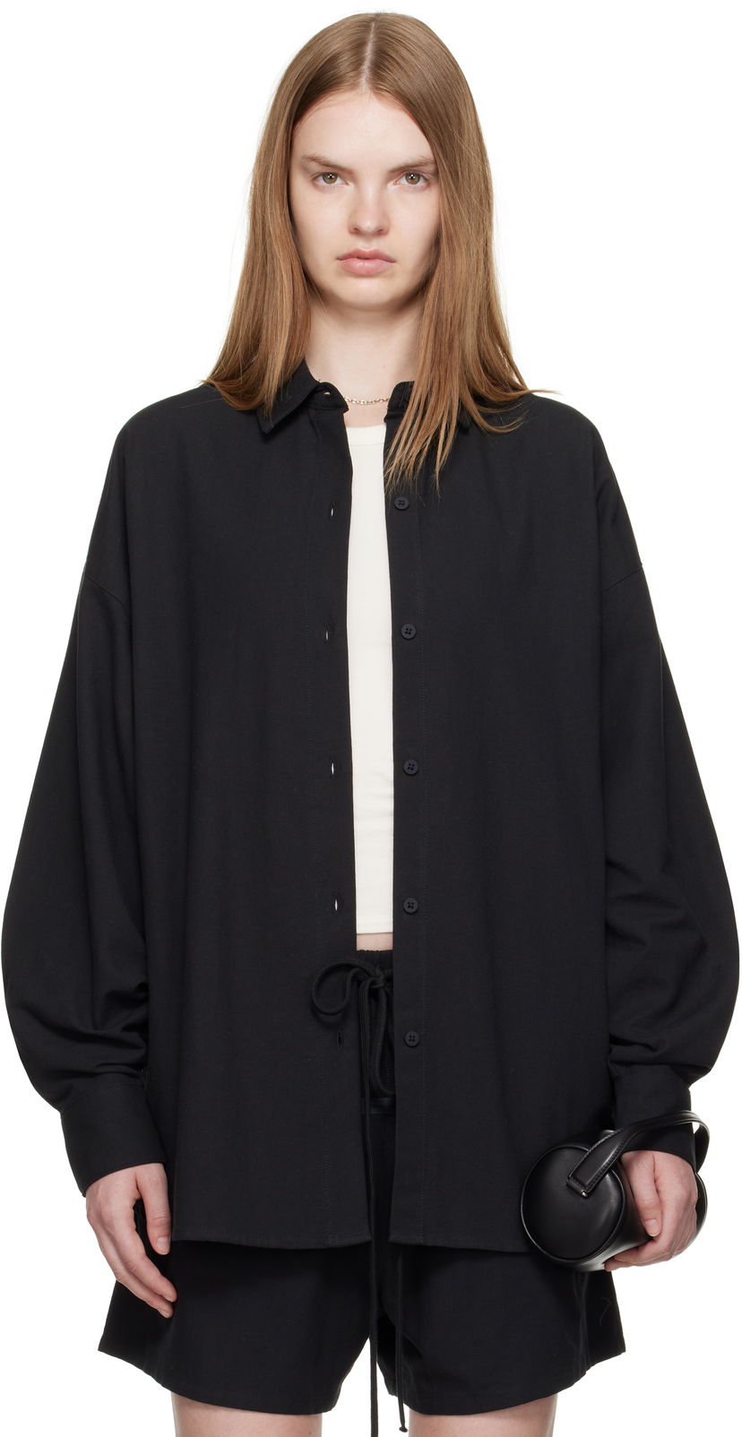 Košulja Fear of God Fear of God ESSENTIALS Relaxed Shirt Crna | 186SP255520FW
