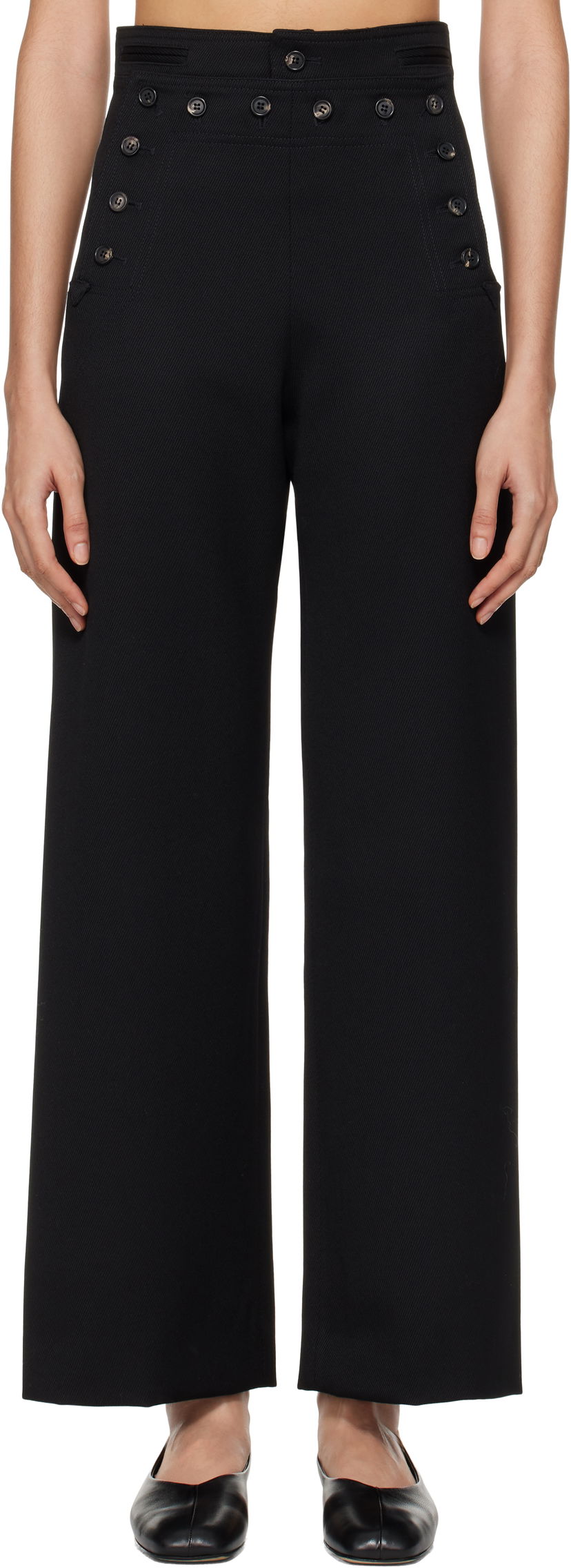 Hlače Bode Sailor Riding Twill Trousers Crna | WRF24BT014