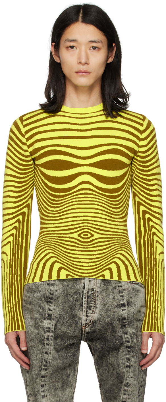 Majica kratkih rukava Jean Paul Gaultier Gaultier Body Morphing Striped Sweater Žuta | 23/12-F-PL028-M046-4144