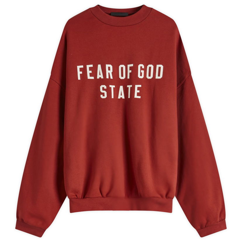 Dukserice Fear of God Heavy Fleece Crew Sweat by Fear of God ESSENTIALS Crvena | 192BT246236F
