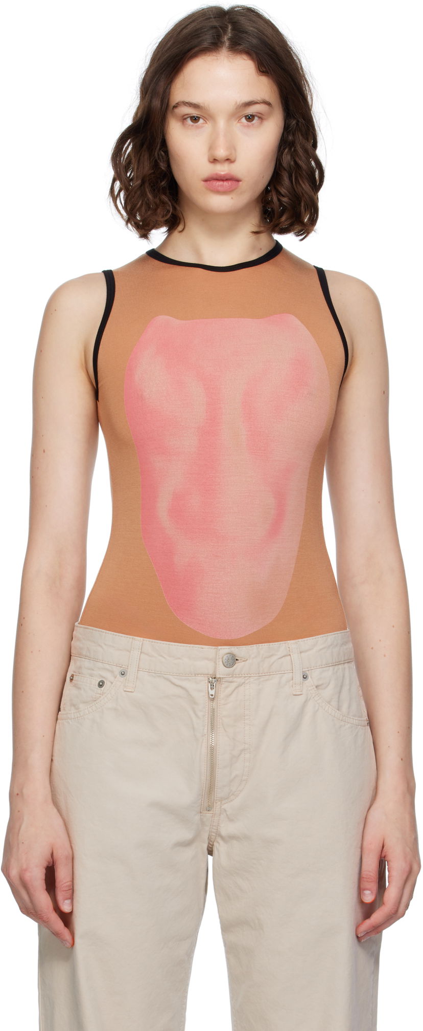 Body Baserange Baserange Alloy Sleeveless Bodysuit Crna | BSAL-BA-AU25