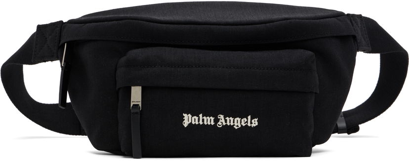 Torba oko struka Palm Angels Logo Fanny Pack Crna | PMNO009C99FAB0011001