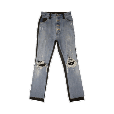 Jeans AMIRI Denim Leather Pants Plava | WBLTD CRFINK BLUE, 0