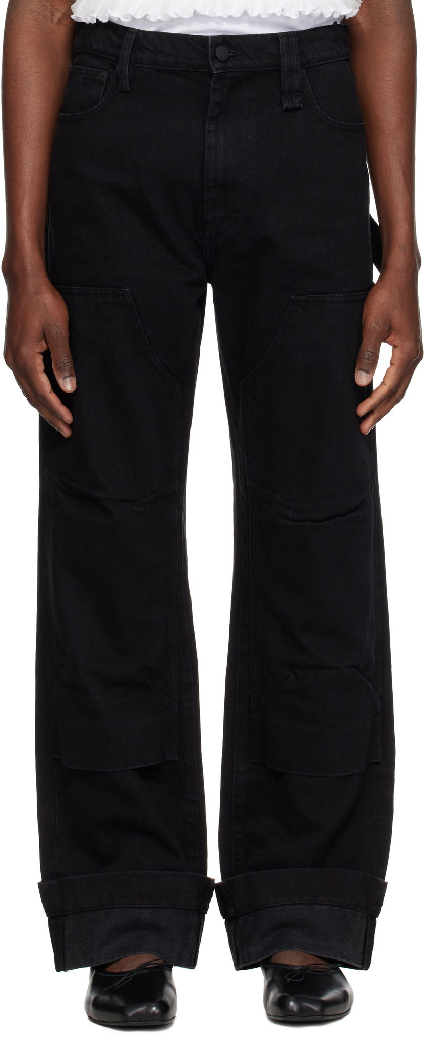 Cargo hlače Simone Rocha Simone Rocha Workwear Jeans Crna | 4136B 1239