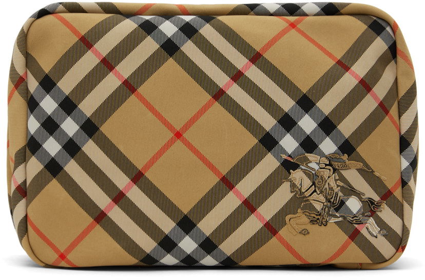 Putna torba Burberry Check Travel Pouch Bež | 8092707