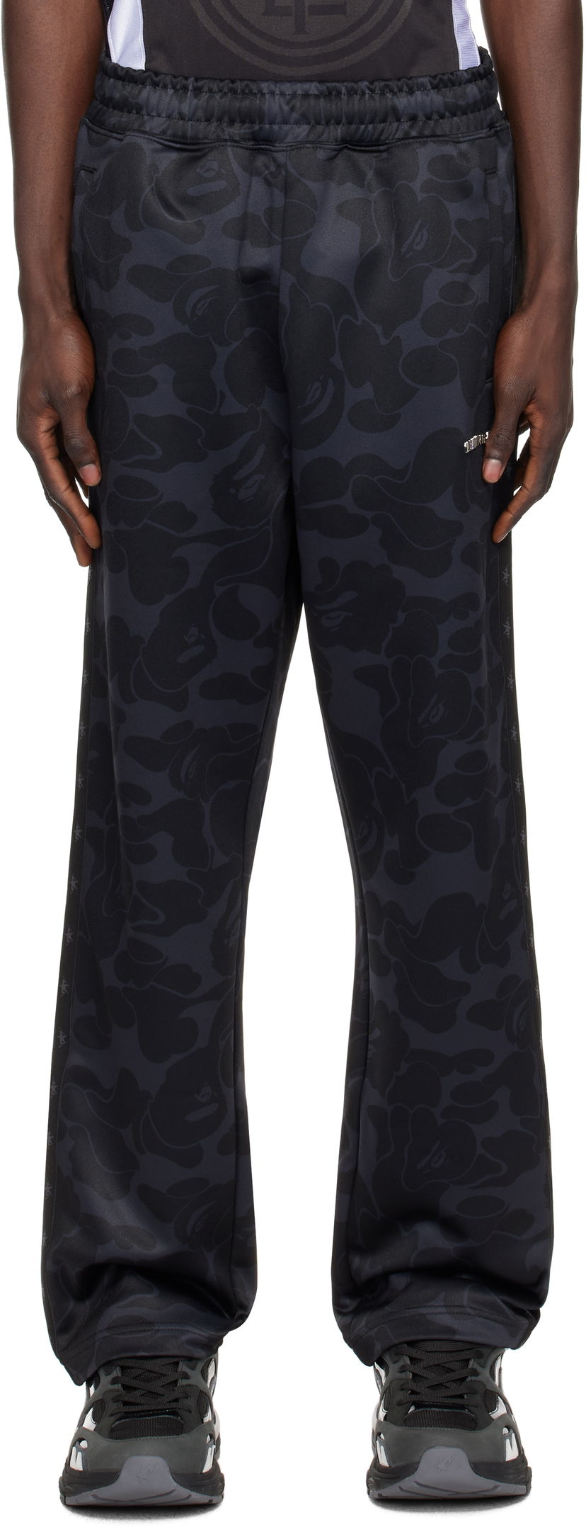 Trenirka BAPE Tonal Camo Track Pants Crna | 0ZXPTMX52302NBKX