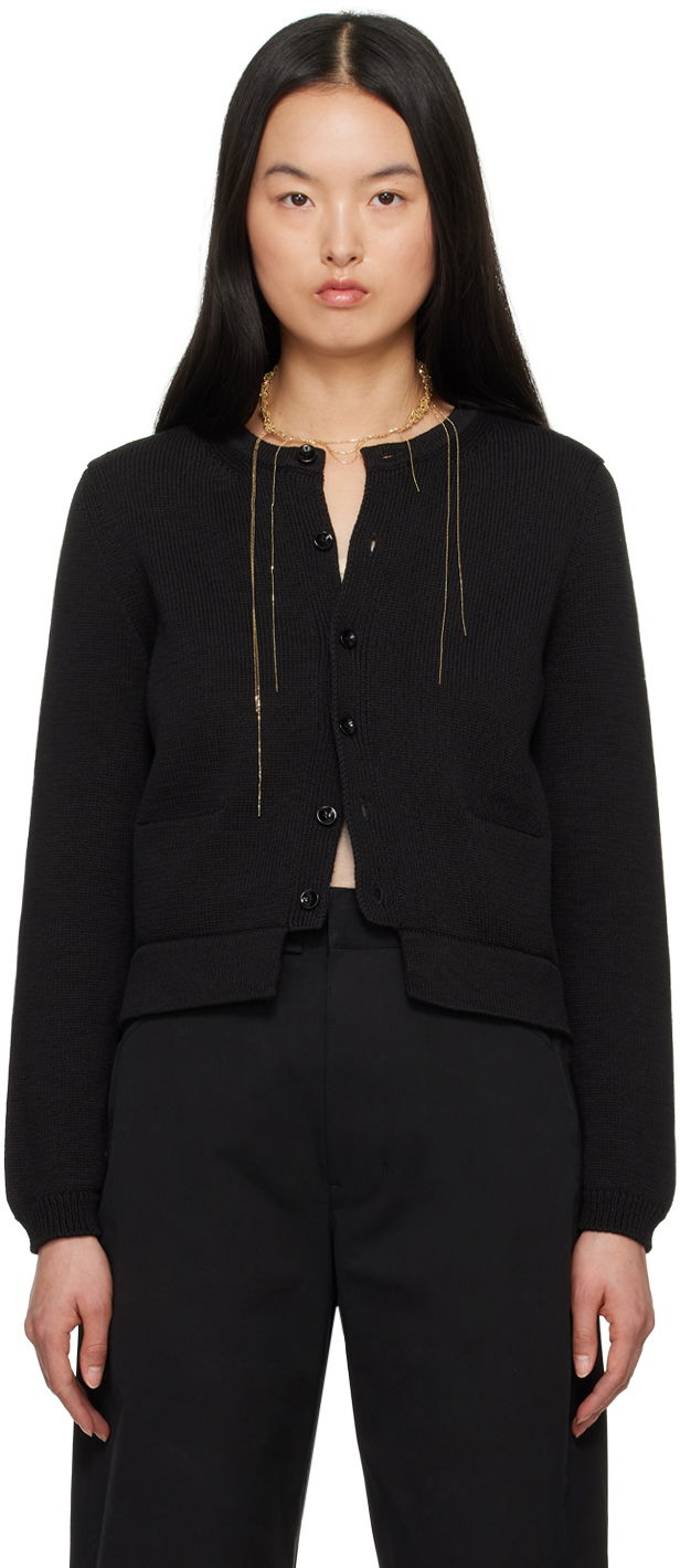 Džemper LEMAIRE LEMAIRE Cropped Knit Cardigan Crna | TO1209 LK1022