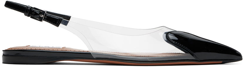 Tenisice i cipele Alaïa ALAÏA 'Le Cœur' Slingback Ballerina Flats Crna | AA3E047CK150