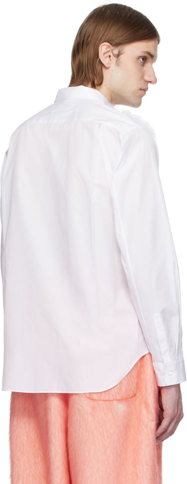 Košulja Comme des Garçons Homme Plus Cotton Broad & Nylon Tulle Shirt Bijela | PO-B025-051, 2