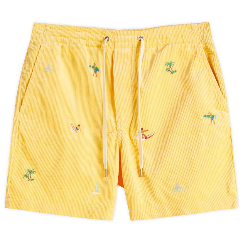 Kratke hlače Polo by Ralph Lauren Ralph Lauren Surfer Embroidered Prepster Shorts, Size Large Žuta | 710963418001