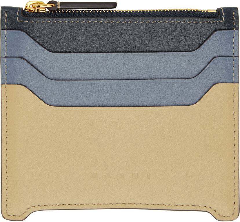 Novčanik Marni Marni Leather Trunkaroo Card Holder Bež | PFMO0112U2 P6948