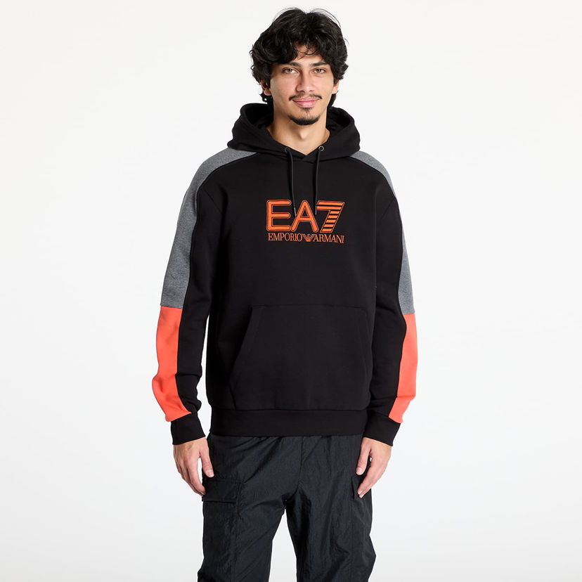 Dukserice Emporio Armani Black Hooded Sweatshirt Crna | 6DPM10PJVTZ1200