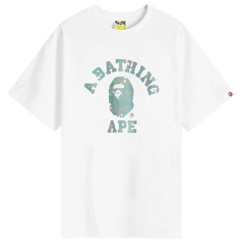 Majica kratkih rukava BAPE Bitmap College T-Shirt Bijela | 001TEK801039M-WHT
