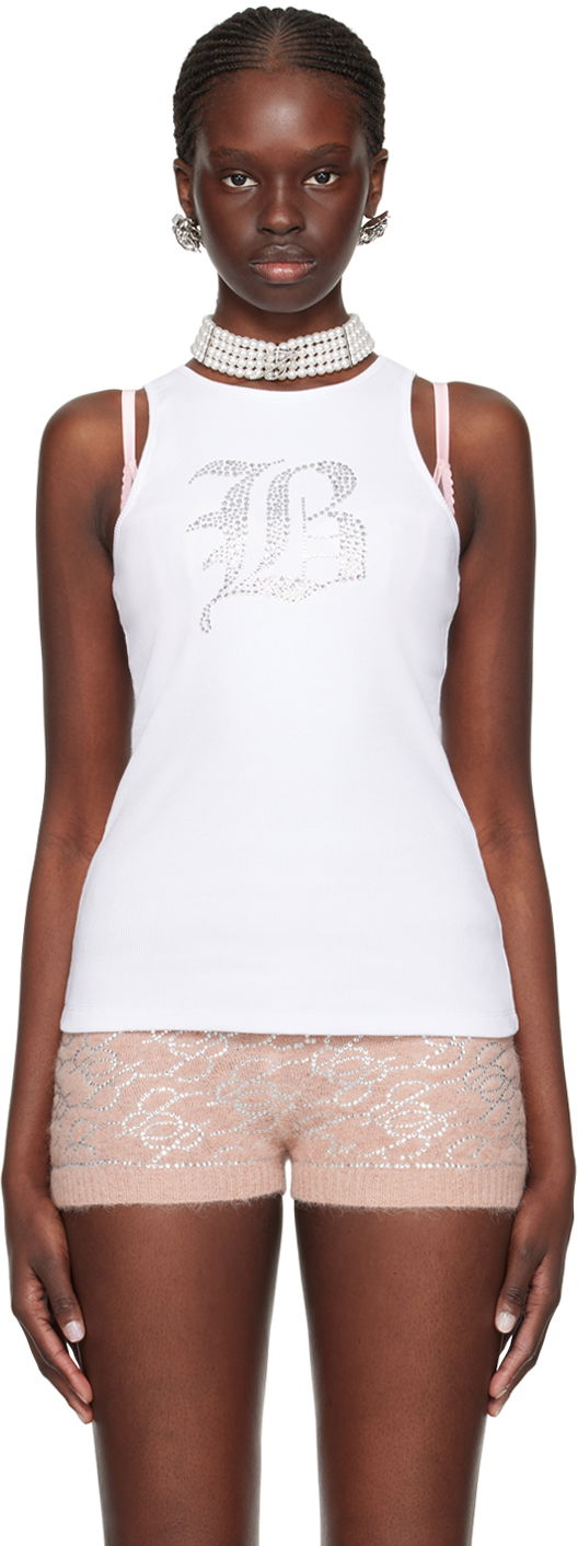 Majica bez rukava Blumarine Women's Graphic Tank Top Bijela | P422T049A
