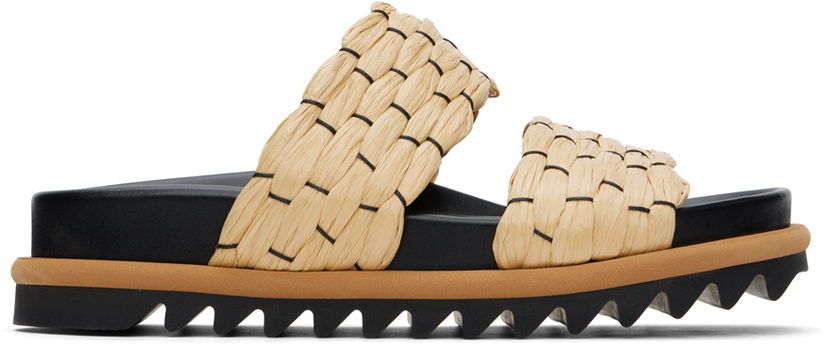 Donje rublje i čarape Dries Van Noten Dries Van Noten Braided Slide Sandals Bež | WS241-1110-801