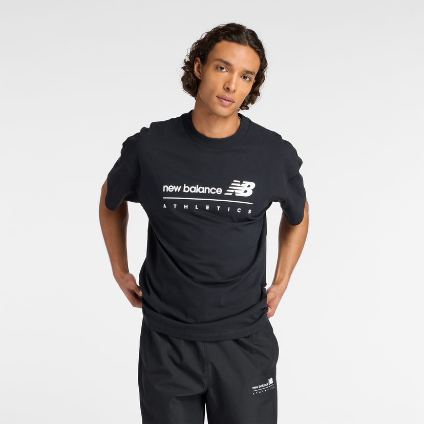 Majica kratkih rukava New Balance Athletics T-Shirt Crna | NBMT53525BK