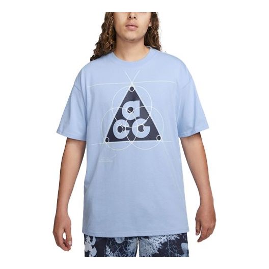 Majica kratkih rukava Nike ACG Leyline Geometric Print T-Shirt Plava | FB8120-479