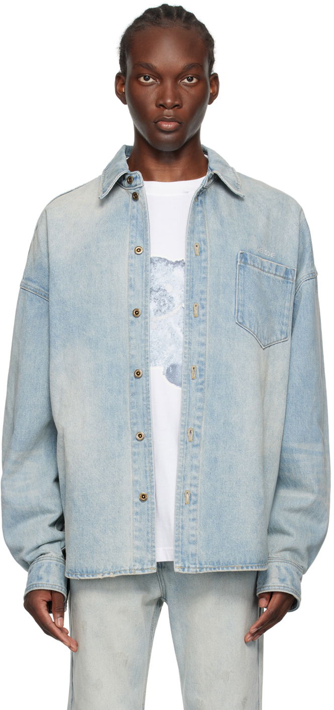 Košulja We11done Washed Denim Shirt Plava | WD-DB2-24-354-U-SK
