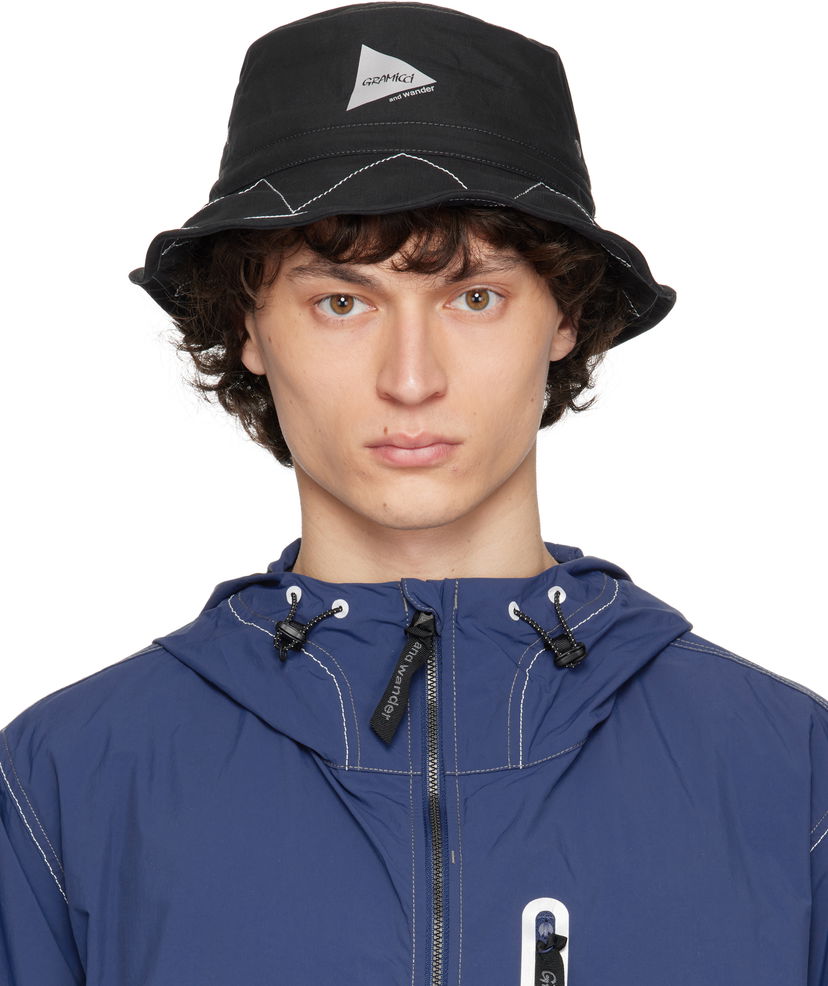 Šešir and wander Gramicci Edition ZigZag Stitch Bucket Hat Crna | GAC5-S3012