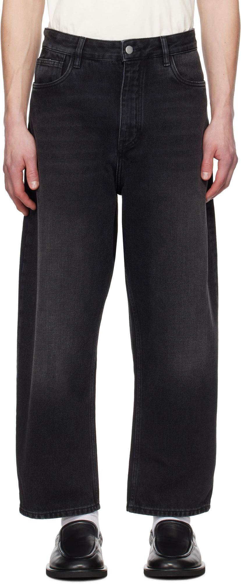 Jeans Studio Nicholson Studio Nicholson Land Jeans Crna | LAND SNM - 1111