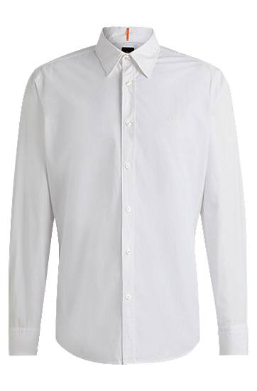 Košulja BOSS Regular-Fit Cotton Poplin Shirt Bijela | 50518304